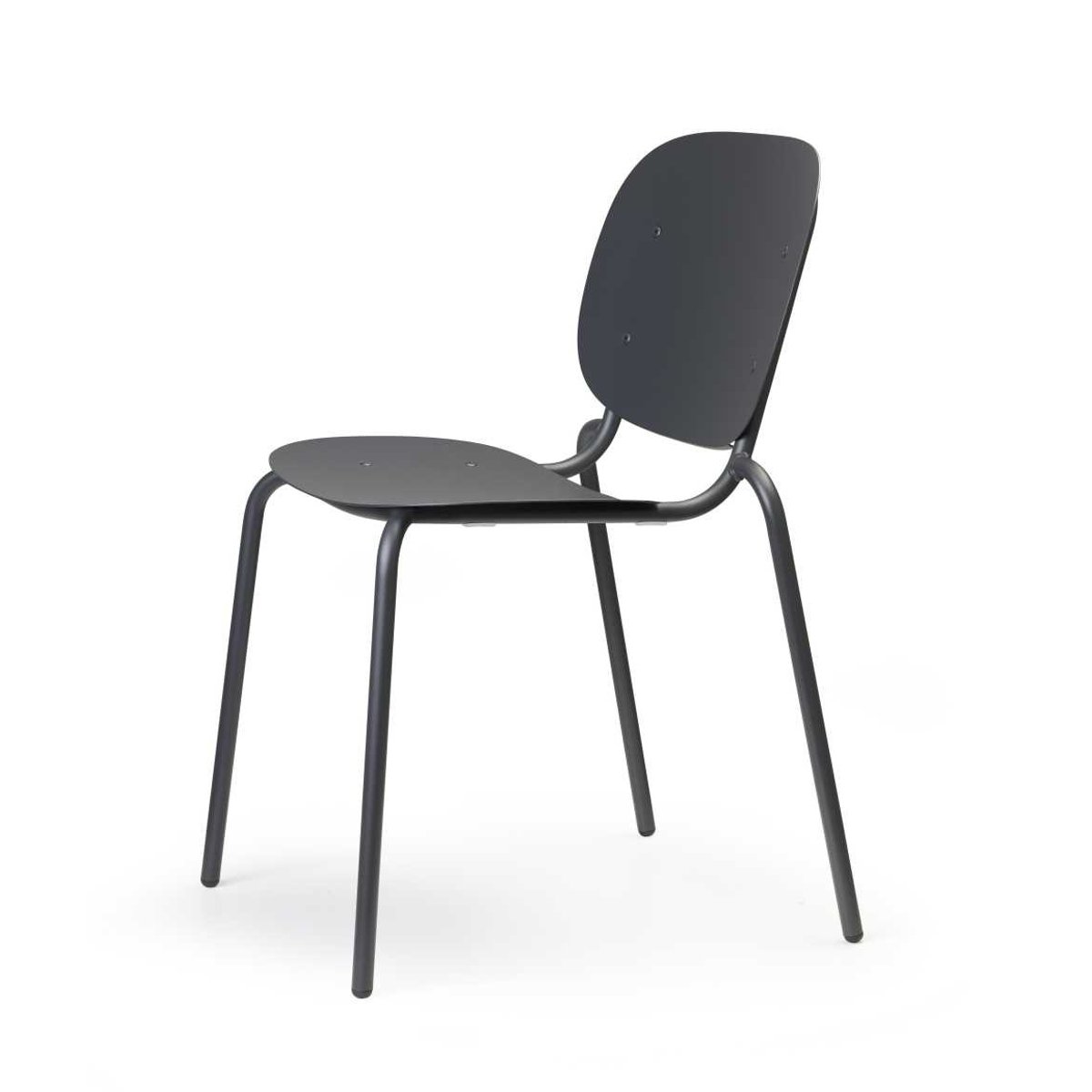 Chaise de jardin empilable en métal (lot de 2), SISI anthracite, SCAB DESIGN