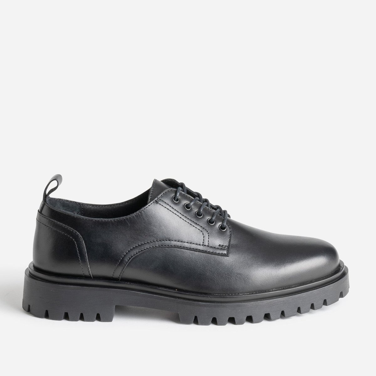 Derby en cuir CELESTIN noir, ERAM