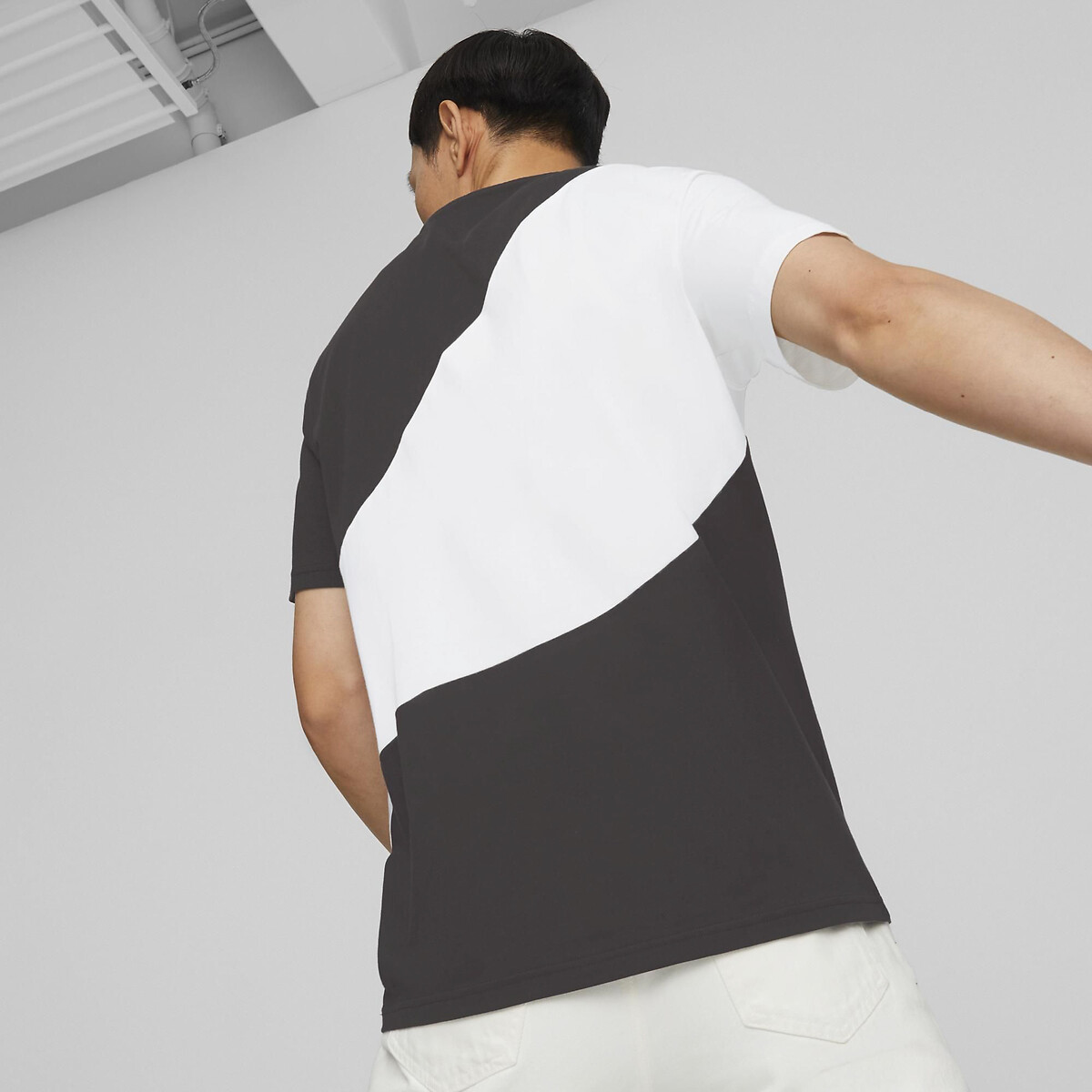 T-shirt manches courtes Power noir/blanc, PUMA