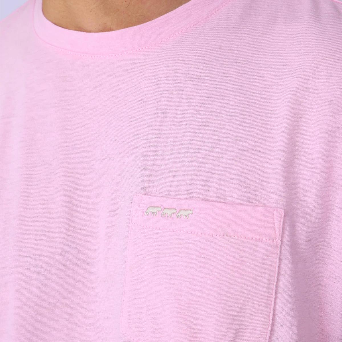T-shirt poche poitrine rose clair, MISE AU GREEN