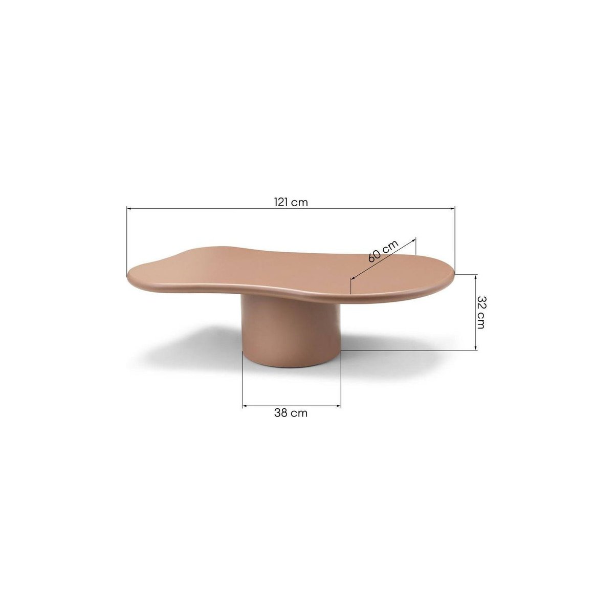 Table basse bois collection BIZARRE cannelle, RECOLLECTION