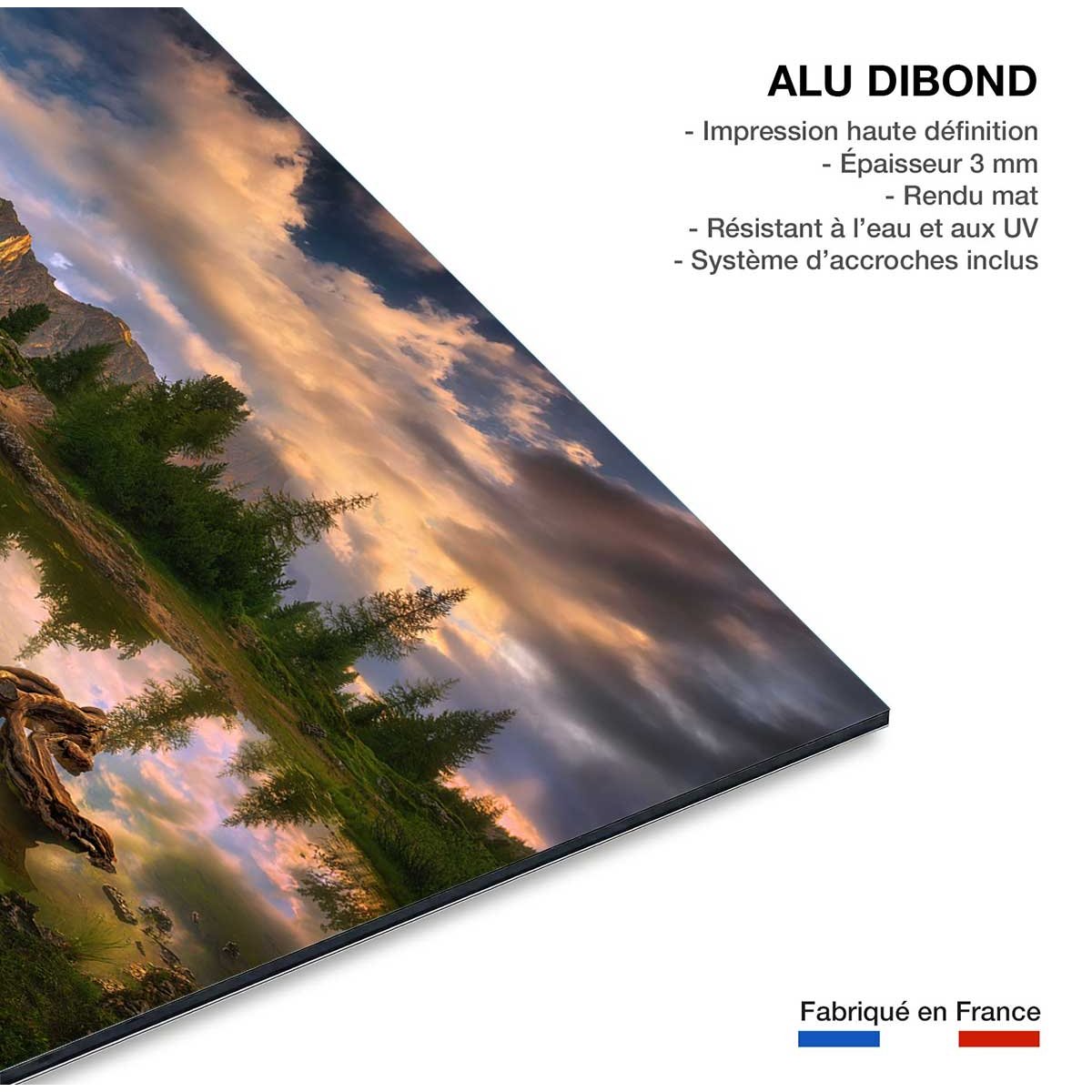 Tableau Lac de Limides, Dolomites tableau alu dibond, HEXOA