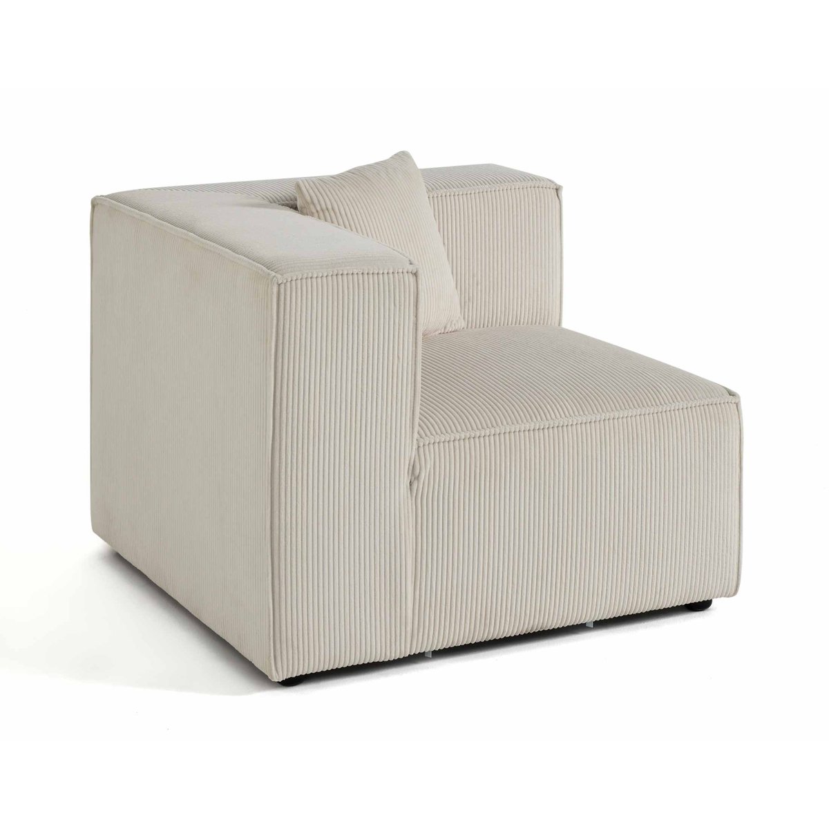 Module d'assise angle réversible velours côtelé, ARTY beige, BEST MOBILIER