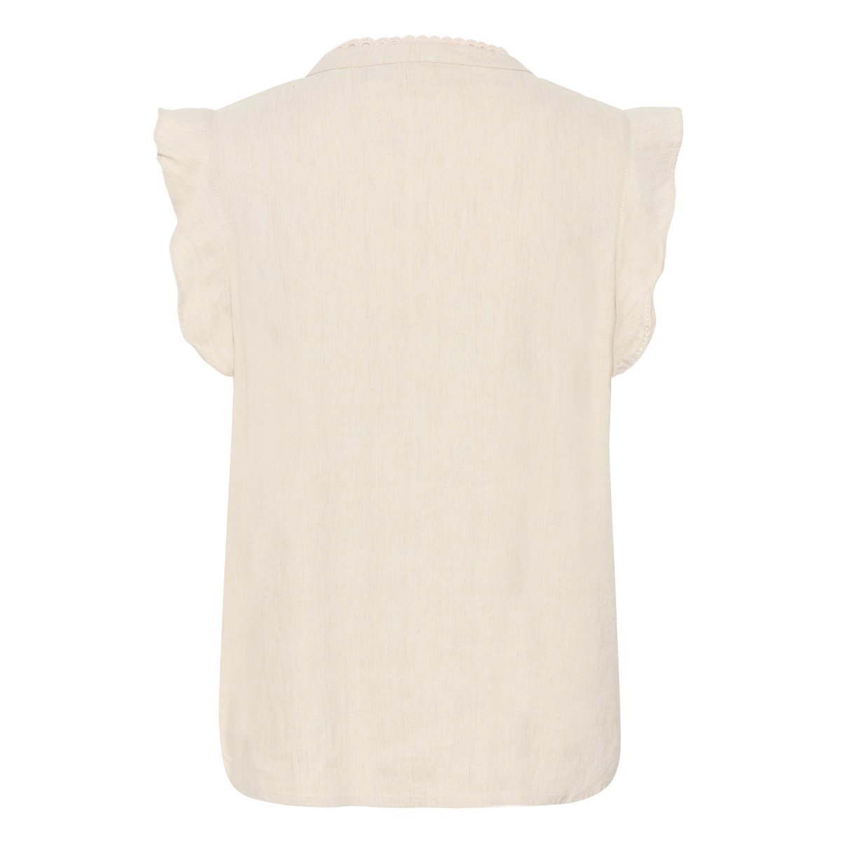 Blouse sans manches beige perfectly pale melange, CREAM