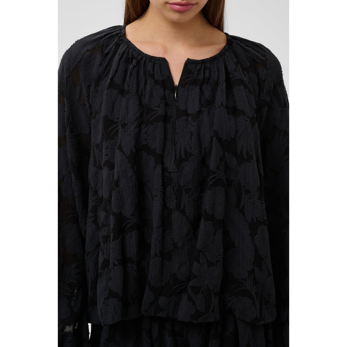 Blouse à manches longues noir black, SOAKED IN LUXURY