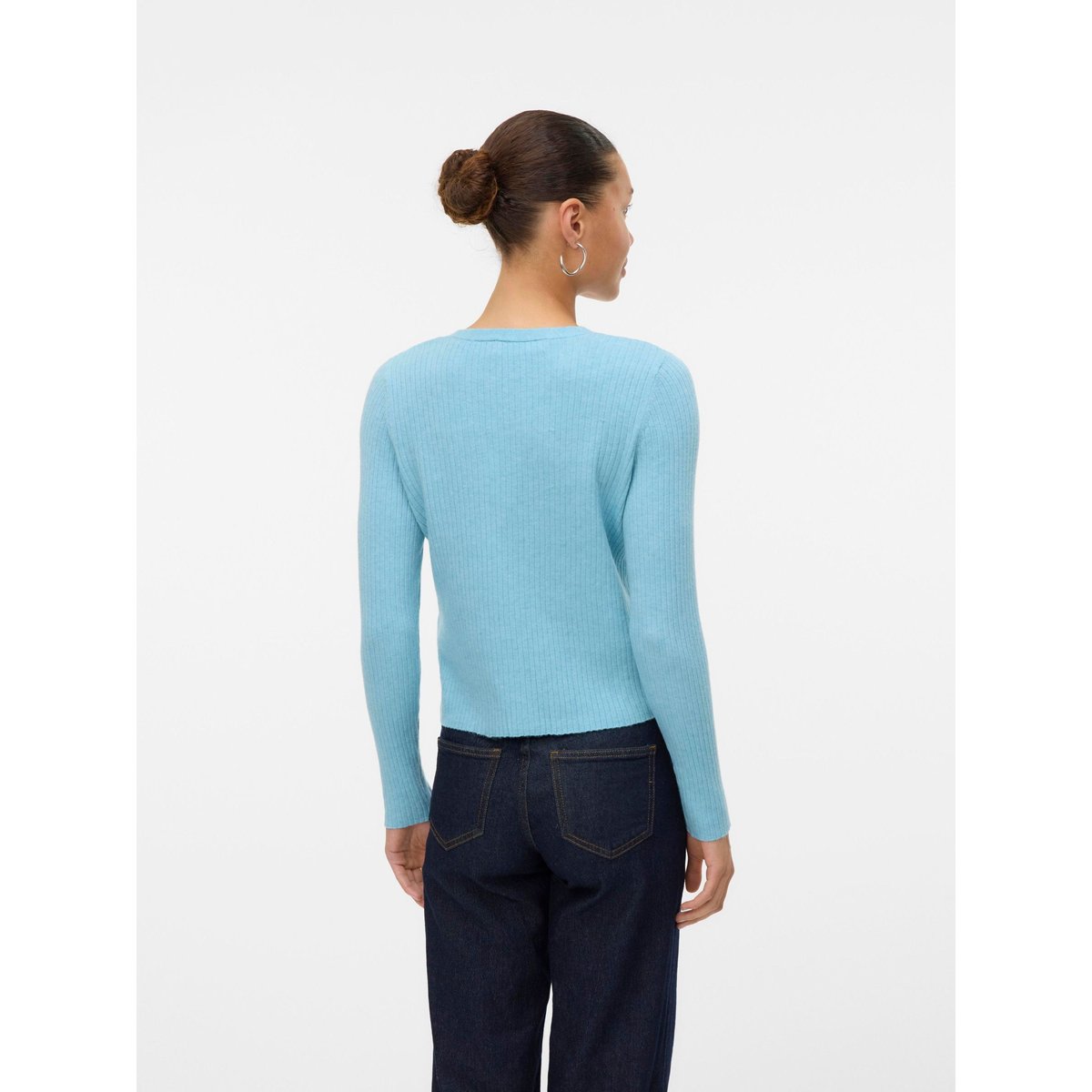VMFOOLIVE Cardigans en maille Pull en maille chambray blue, VERO MODA
