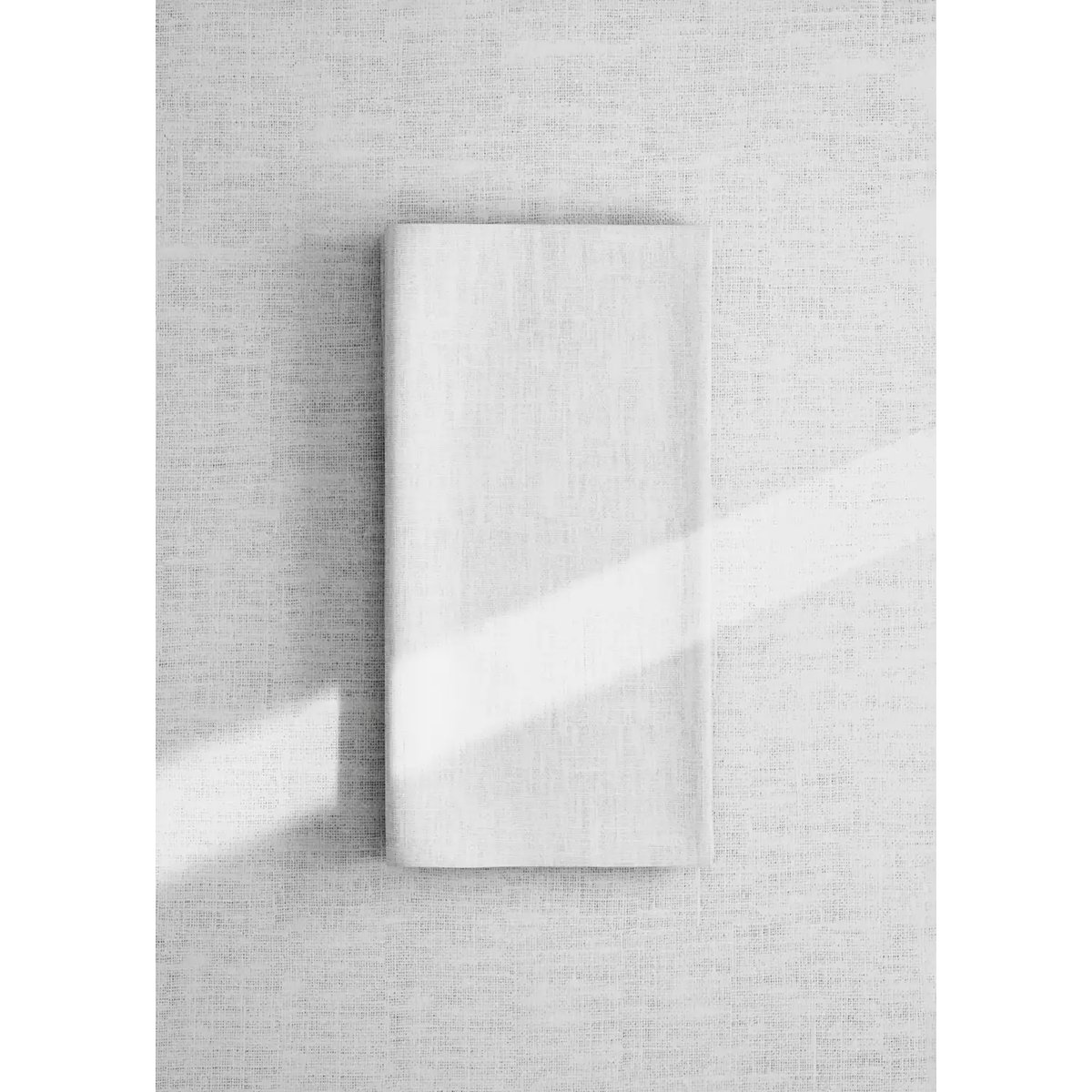 Serviettes de table 100 % lin blanc, MANGO HOME