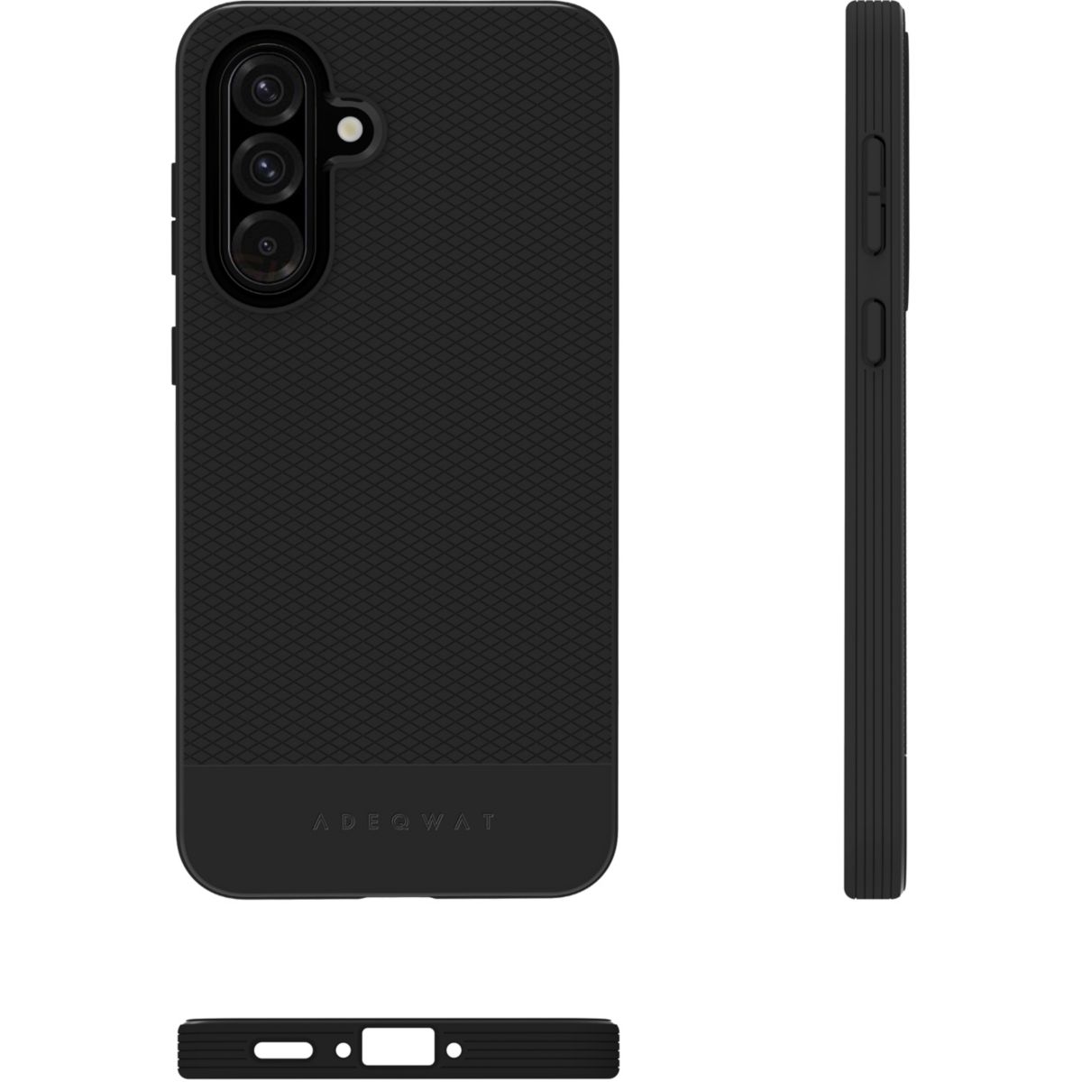 Coque Samsung A36 A56 - Noir couleur unique, ADEQWAT