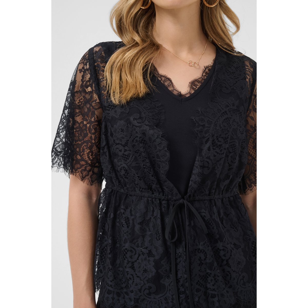 Blouse à manches courtes noir pitch black, CREAM