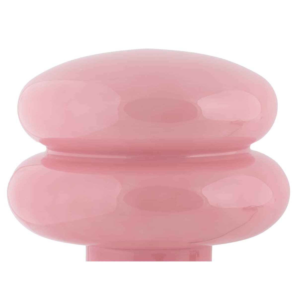 Lampe À Poser Verre INCESANTE DOUBLE RING rose, LEITMOTIV