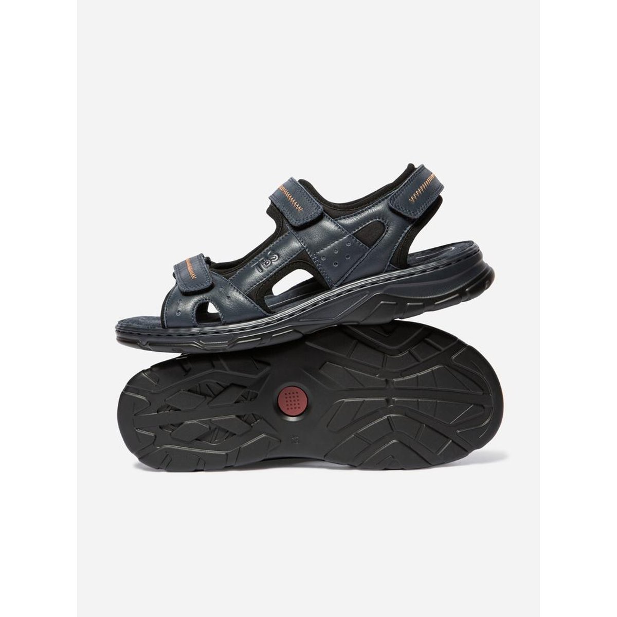 Sandales plates JOHALIN navy / noir, TBS