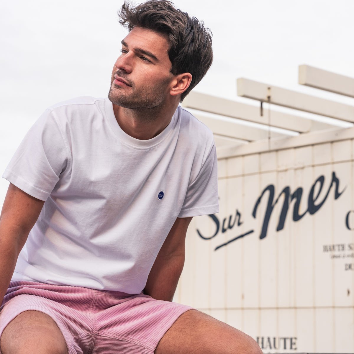 T-shirt en coton biologique VINTAGE blanc, BILLYBELT