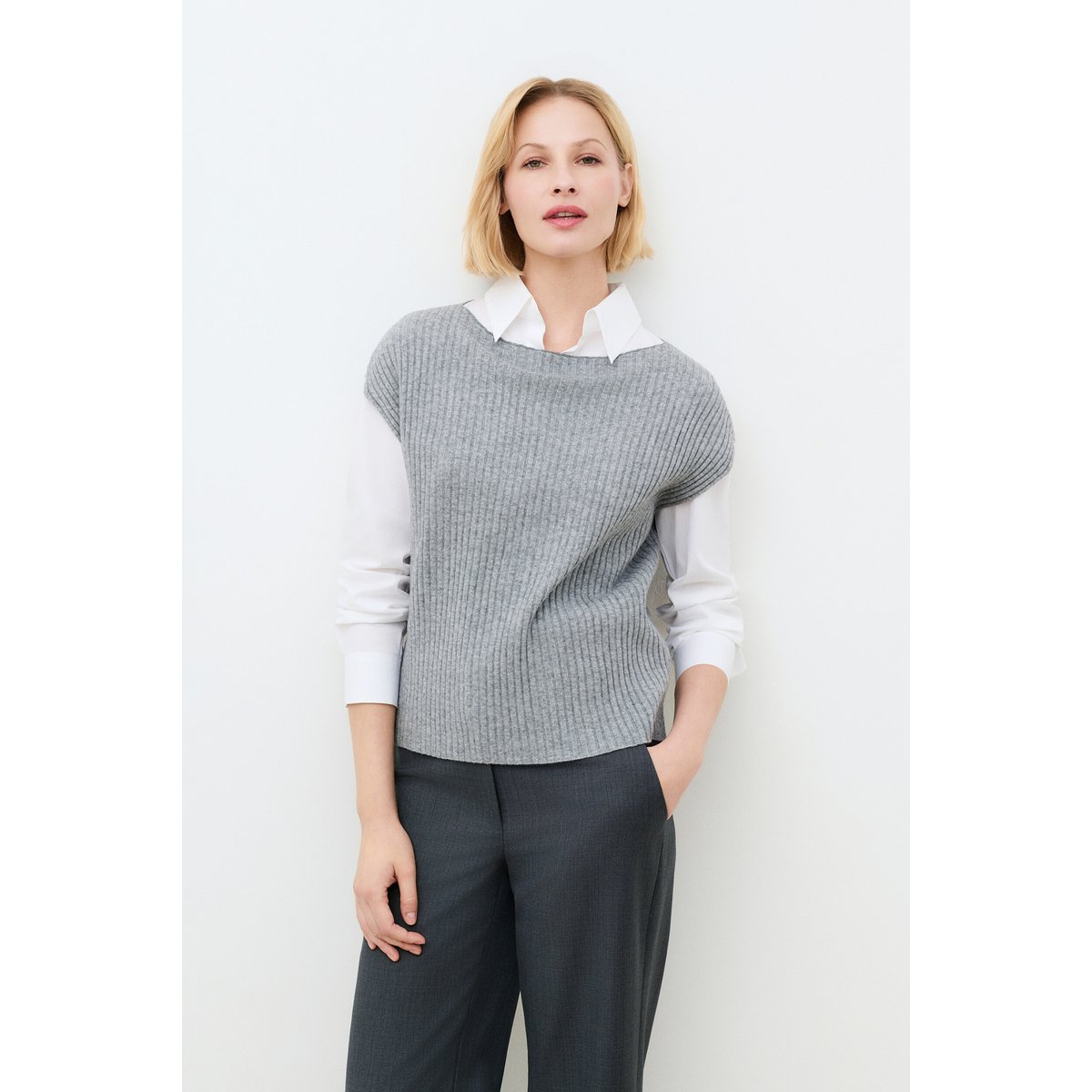 Pull ample col bateau MJUDITH gris, CAROLL