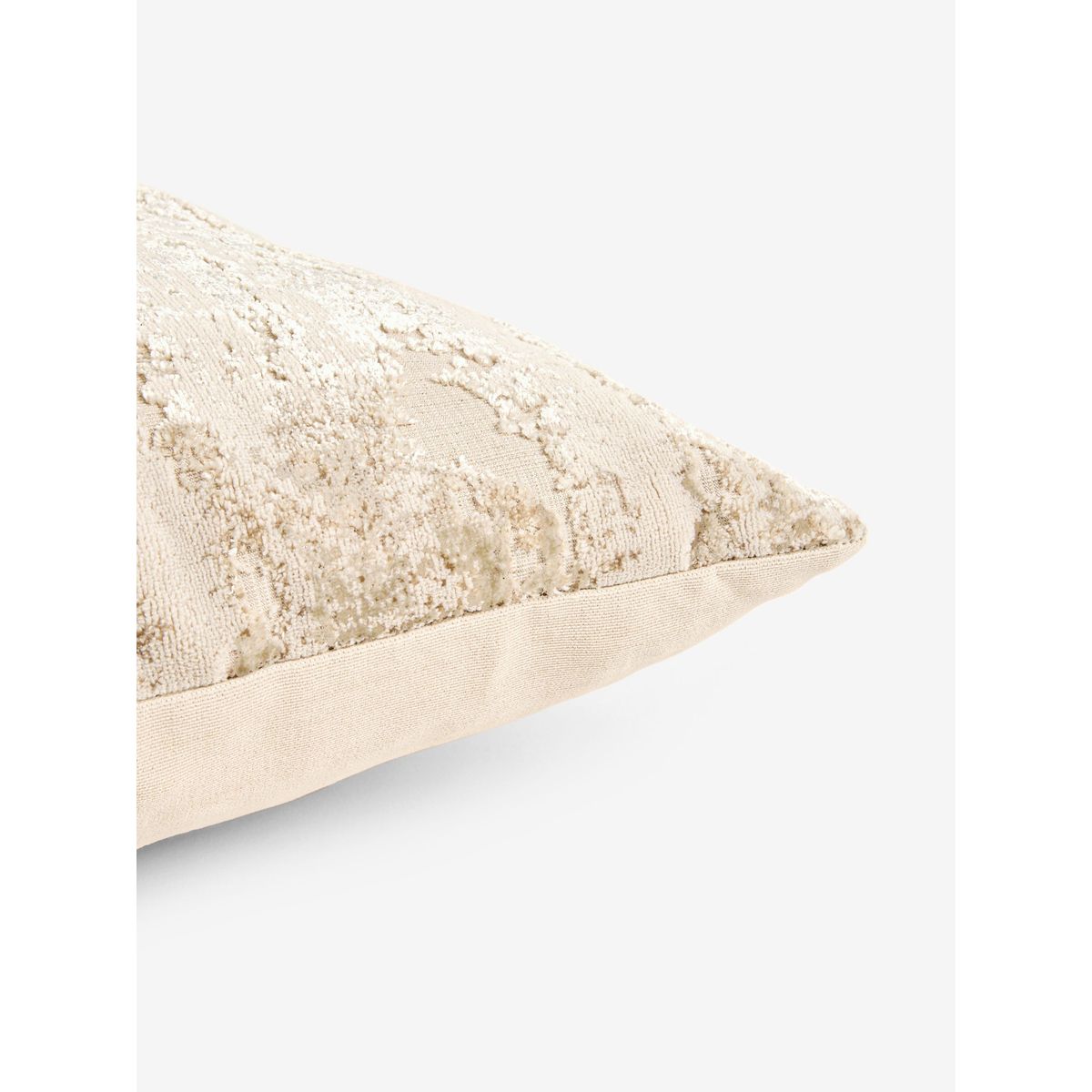 Coussin abstrait en velours collection luxe naturel moyen, NEXT