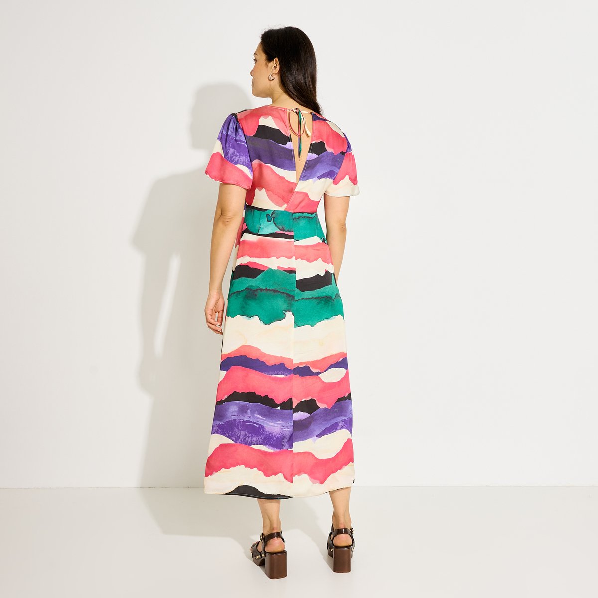 Robe motif abstrait rose, GRAIN DE MALICE
