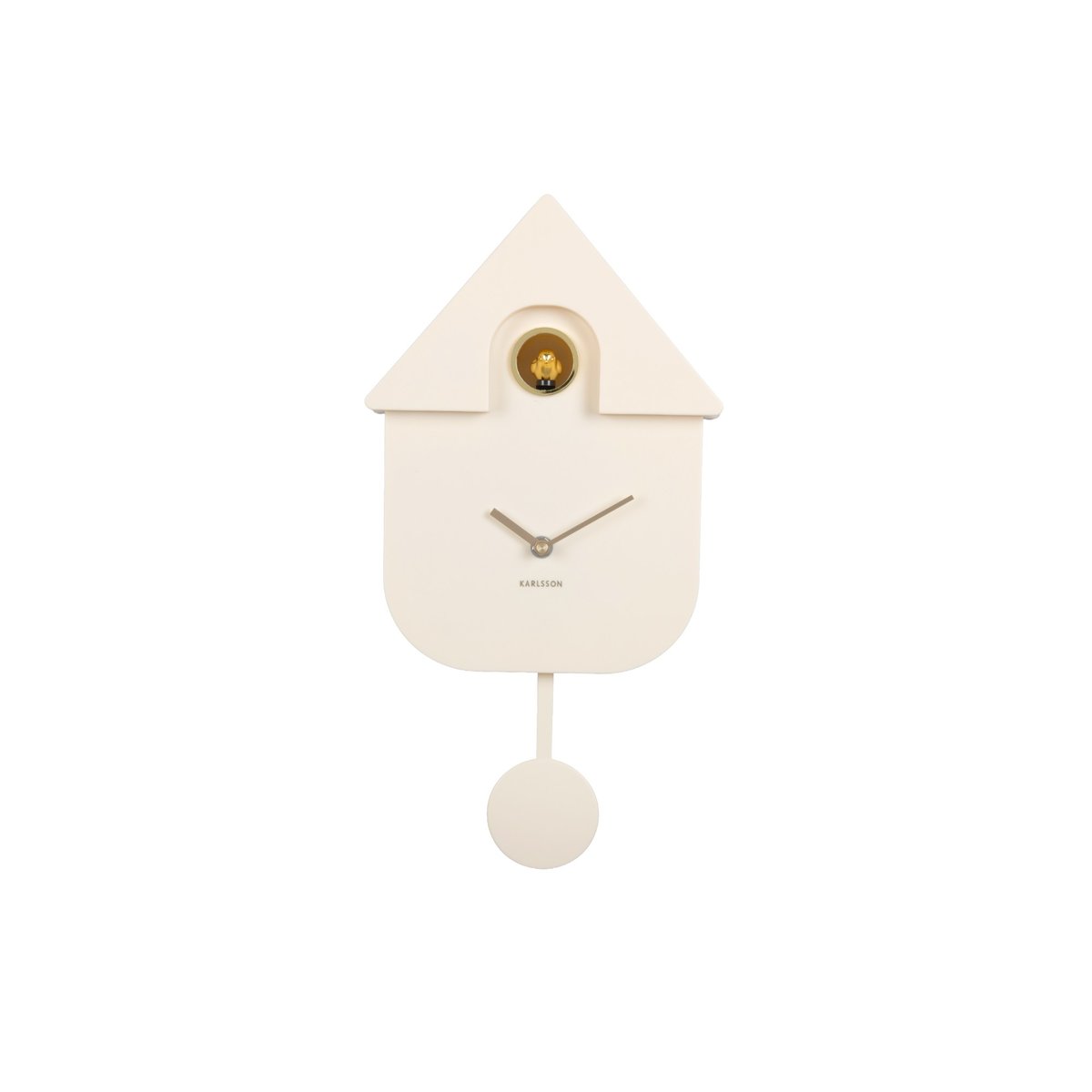 Horloge Murale Plastique MODERN CUCKOO crème, KARLSSON
