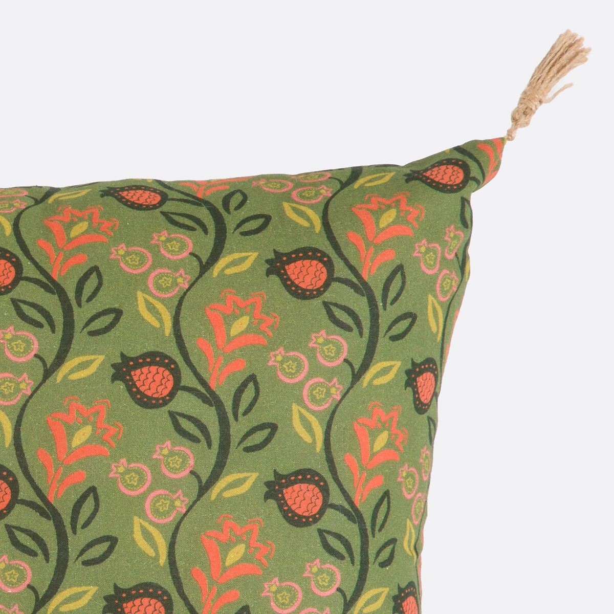 Kussenhoes 30x50 cm, groene achtergrond, Aldea bedrukte groene fond, LA REDOUTE INTERIEURS
