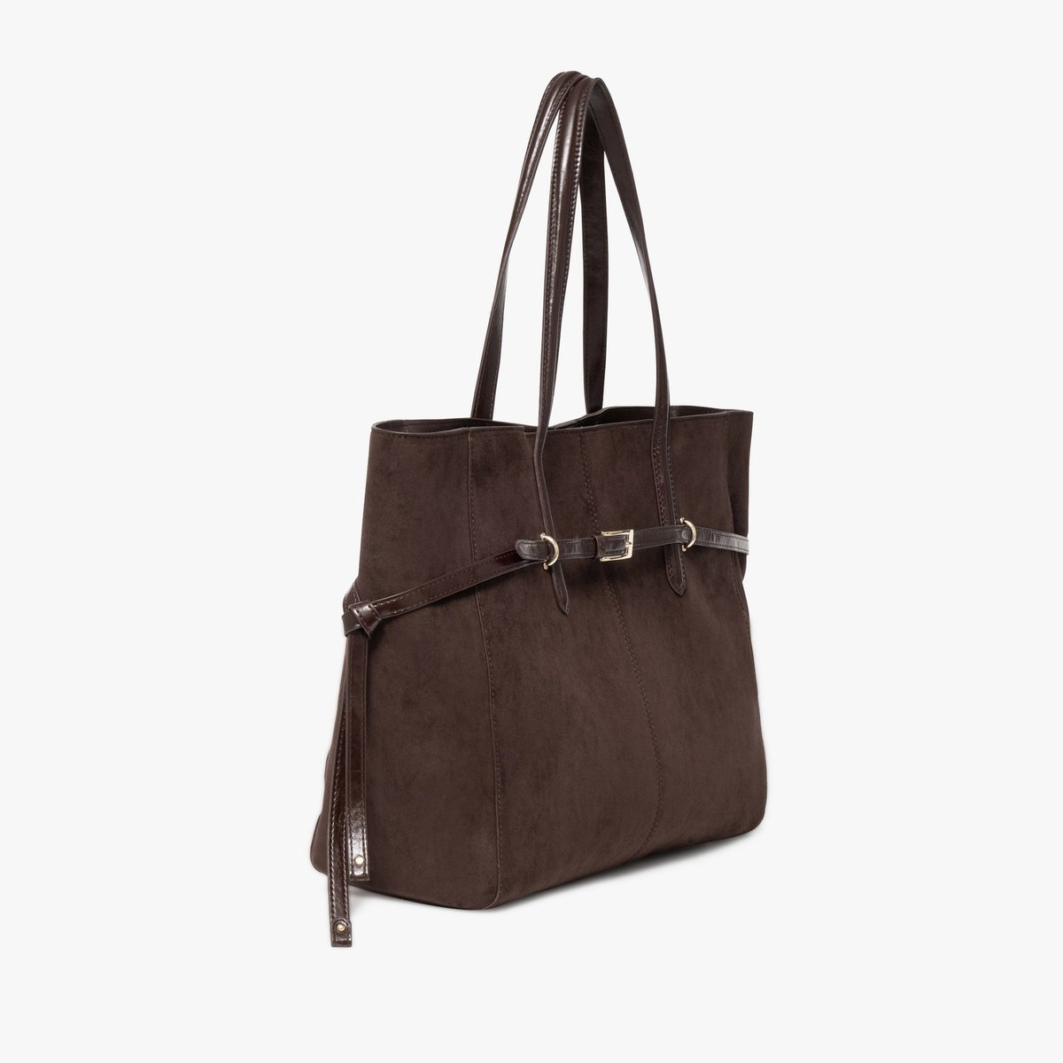 Sac Cabas MELUSINE cabas ceinturé chocolat, BOCAGE
