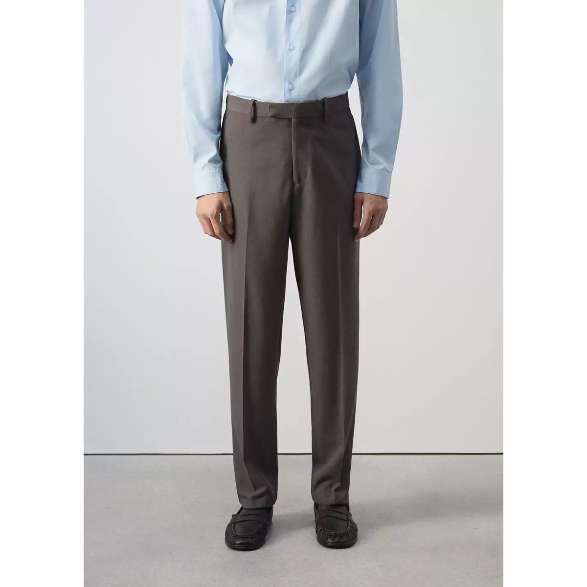 Pantalon costume slim-fit marron moyen, MANGO MAN