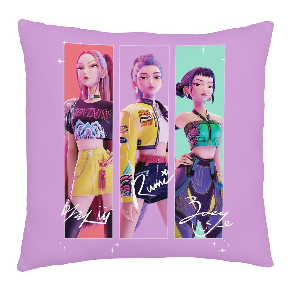 Coussin imprimé 100% polyester, TOUR rose, KPOP DEMON HUNTERS