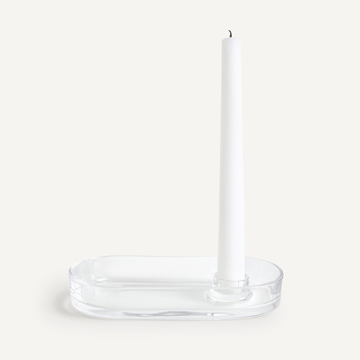 Set of 2 Sila Oval Glass Candle Holders transparent, AM.PM