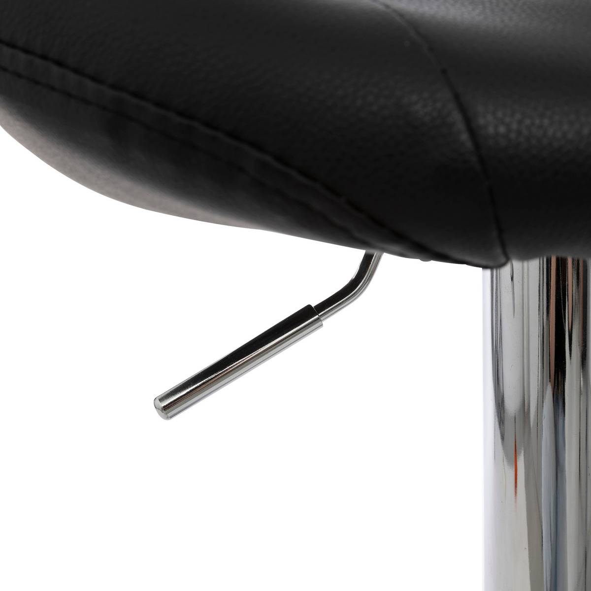 Lot de 2 chaises de bar réglables et pivotantes SASHA noir, ATMOSPHERA