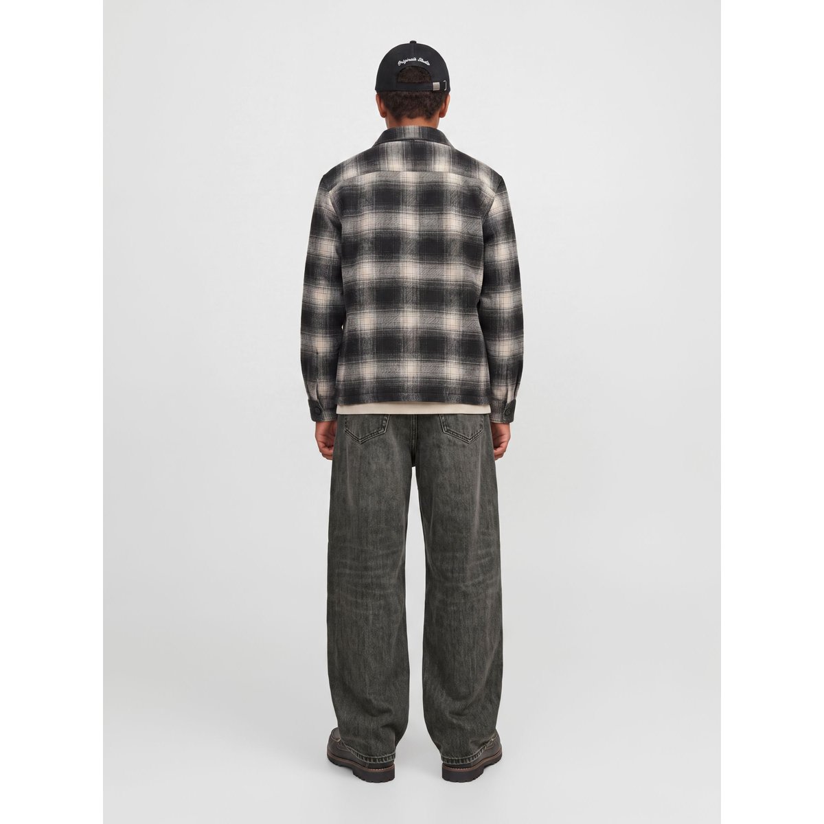 Jean Baggy Fit black denim 1, JACK & JONES JUNIOR