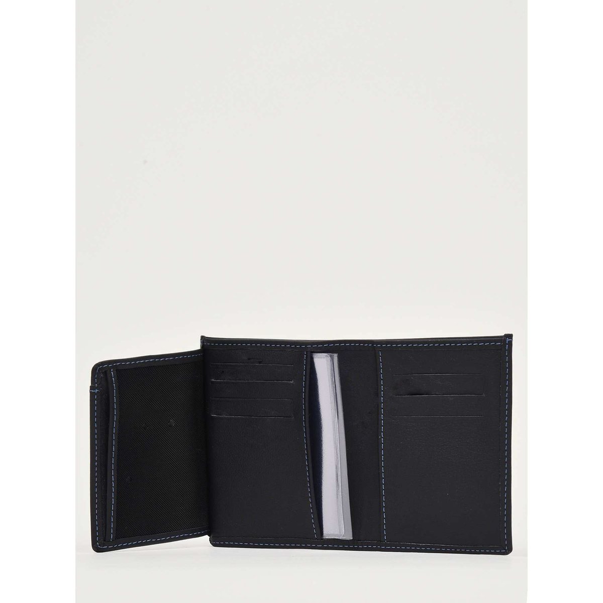 Portefeuille porte-cartes Paris cuir noir bleu, ETRIER