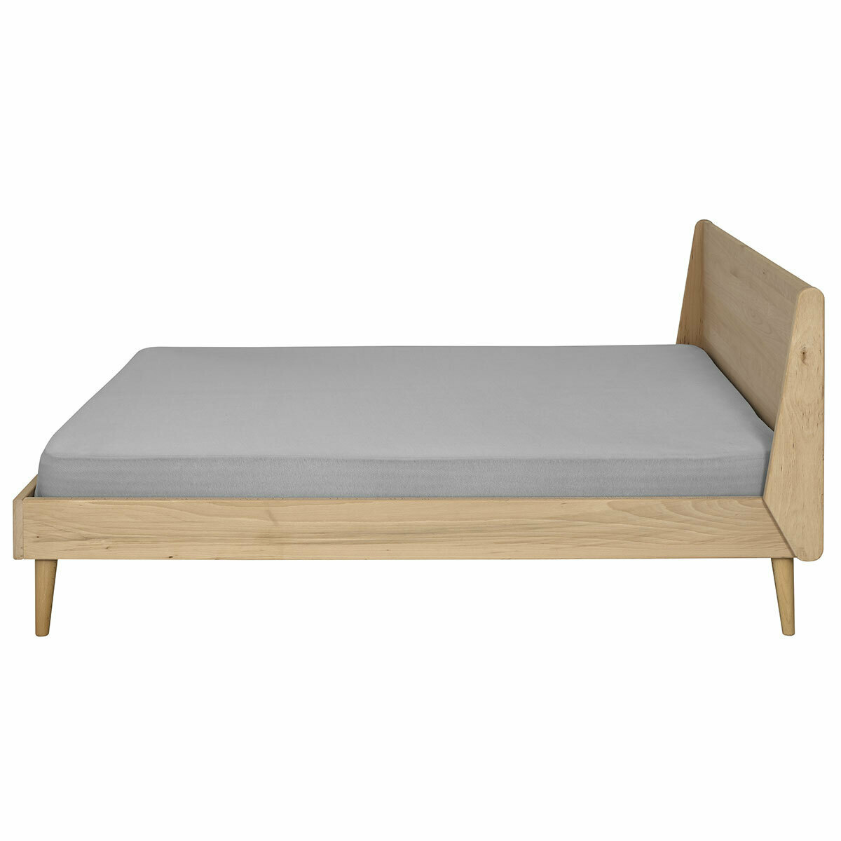 Pack lit hêtre massif avec matelas, Melba bois naturel, AKITEN RETAIL