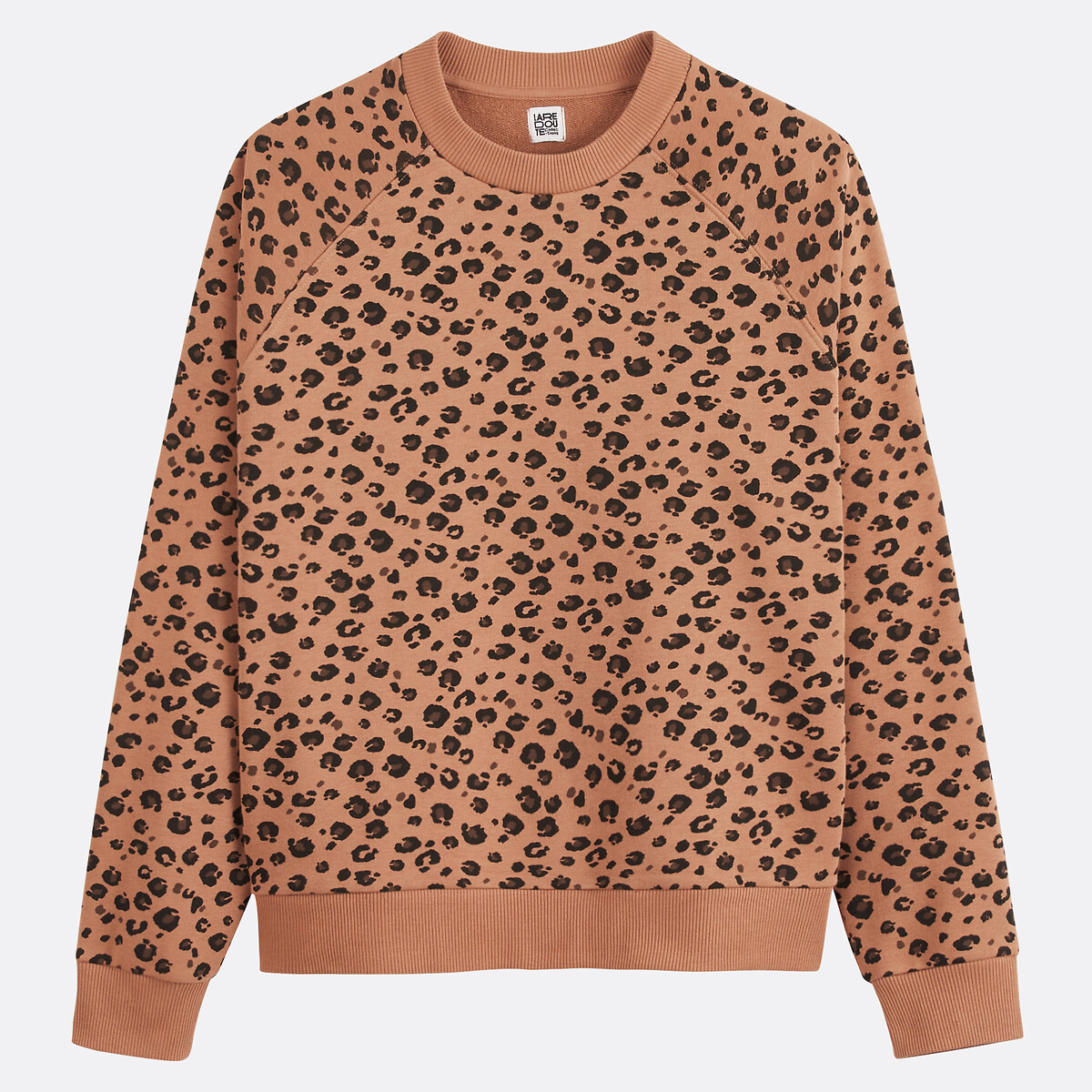 Leopard Print Sweatshirt in Loose Fit with Crew Neck leopard print, LA REDOUTE COLLECTIONS