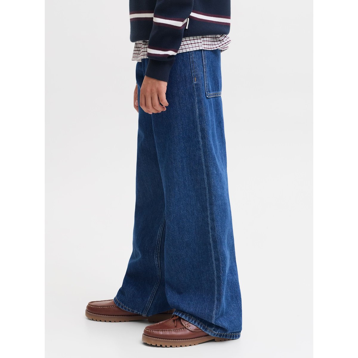 Jean À Coupe Wide blue denim 1, JACK & JONES JUNIOR