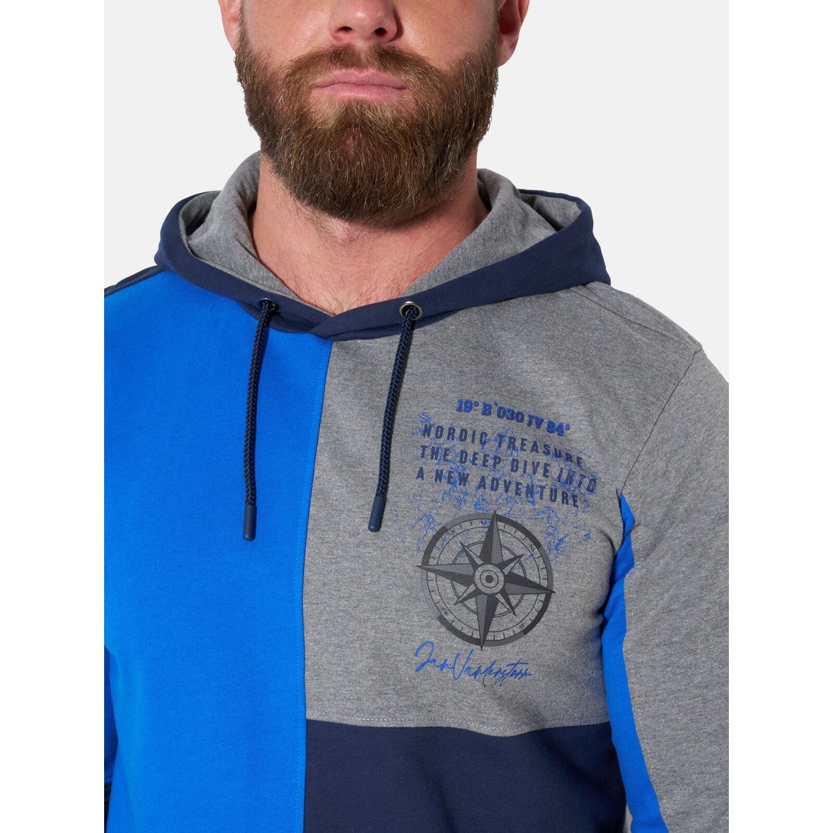 Sweatshirt RIKVALD bleu gris, JAN VANDERSTORM