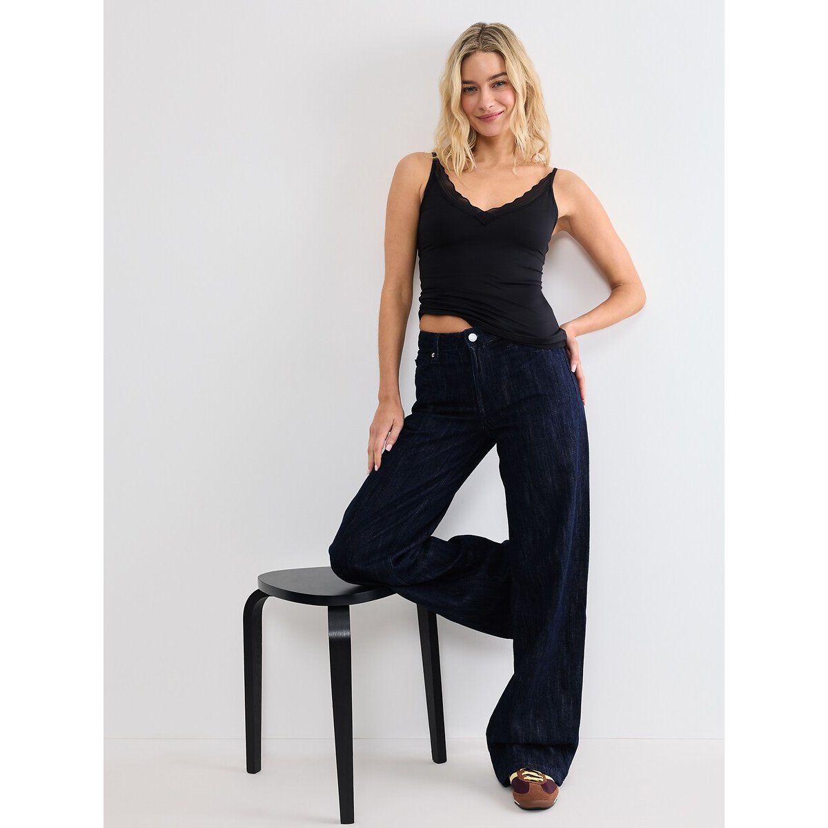Top con spalline sottili nero , SLOGGI