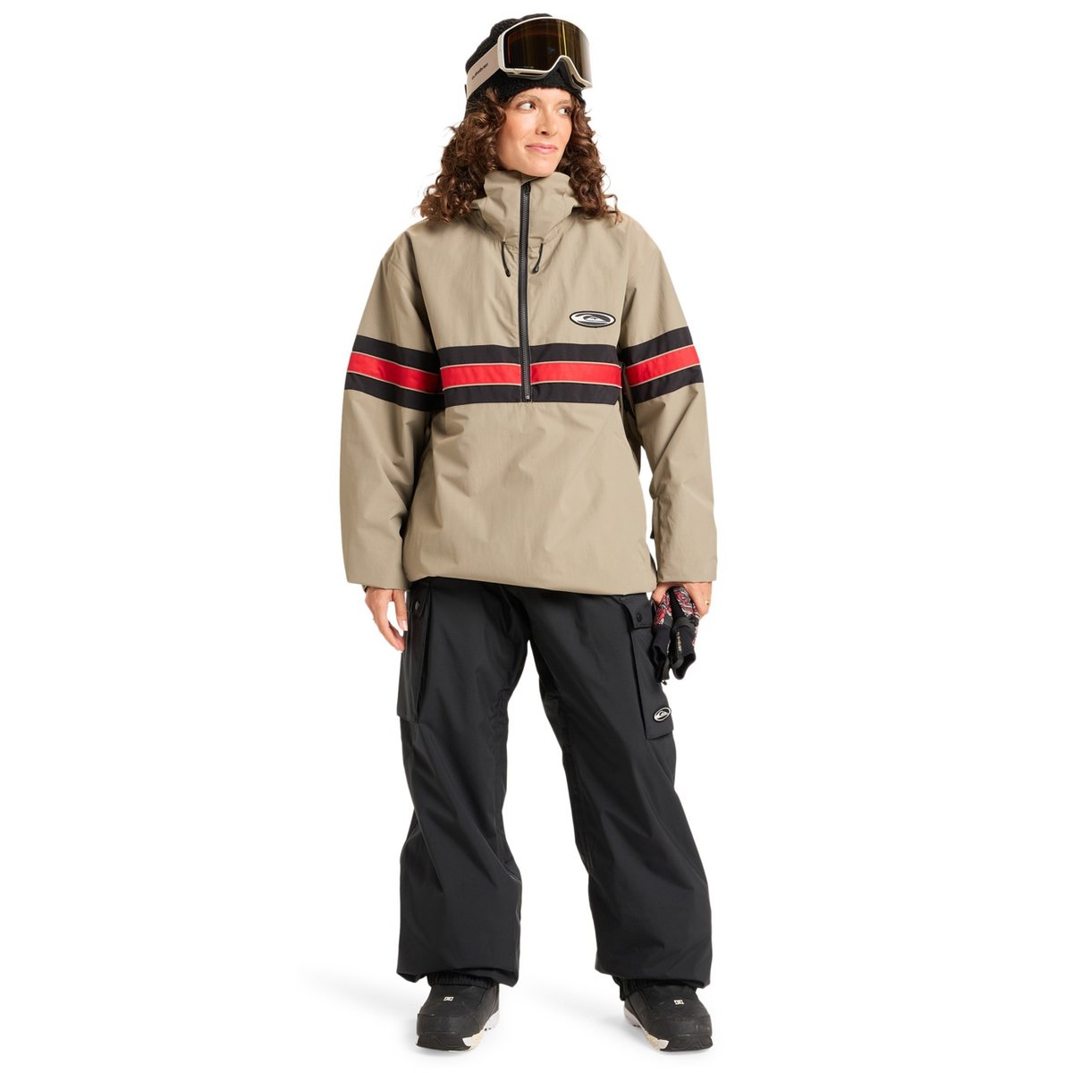 Veste de snow technique STEEZE beige fallen rock, QUIKSILVER