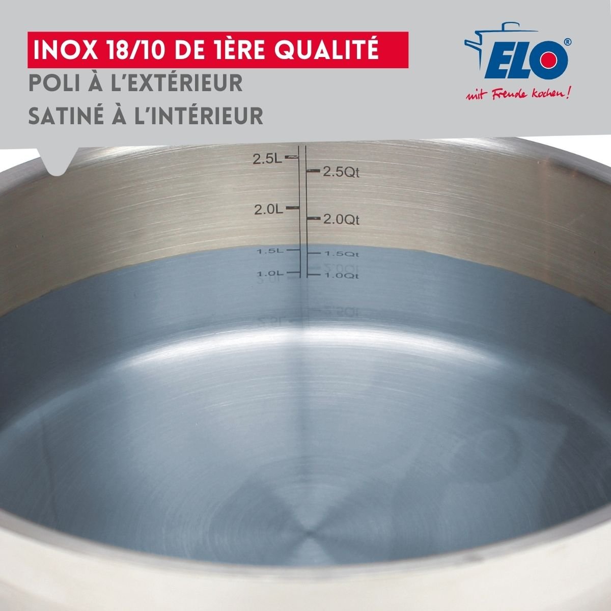 Batterie de cuisine 1 poêle 24cm + 1 faitout 20cm PROFI CITRIN gris, ELO