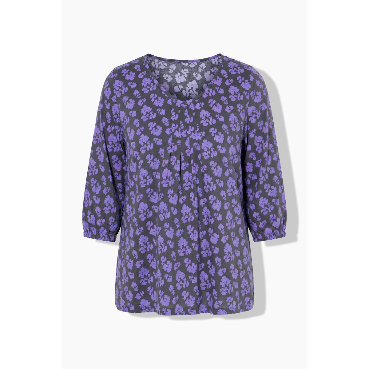 Blouse oversize, pli fantaisie gris graphite, ULLA POPKEN