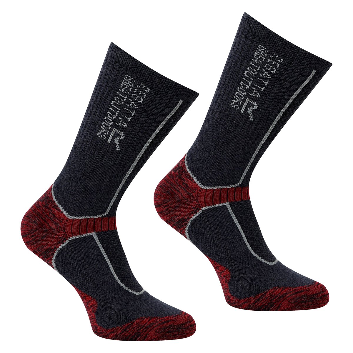 Chaussettes de randonnée gris foncé / rouge, REGATTA