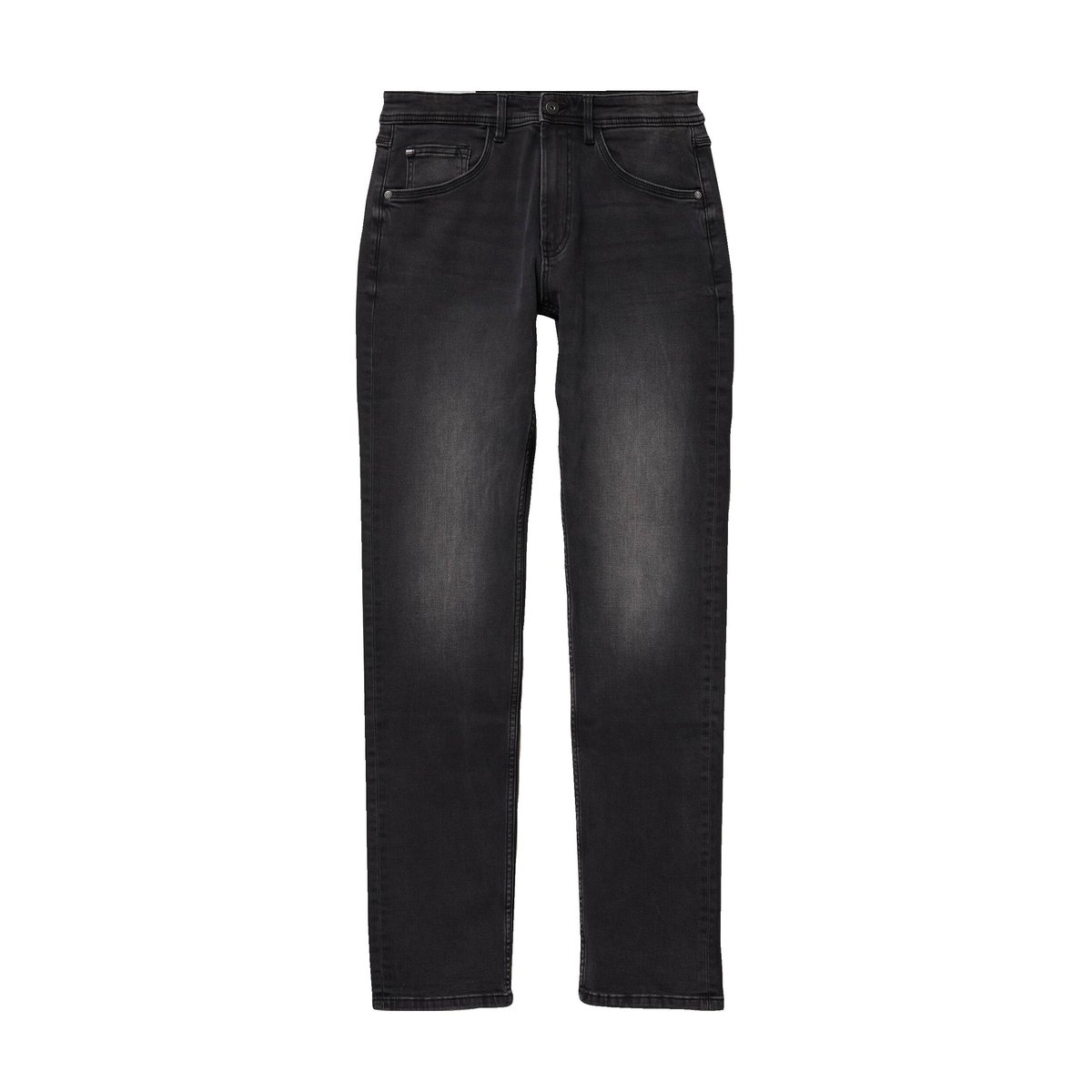 Jeans straight longueur 34 denim denim noir, BONOBO