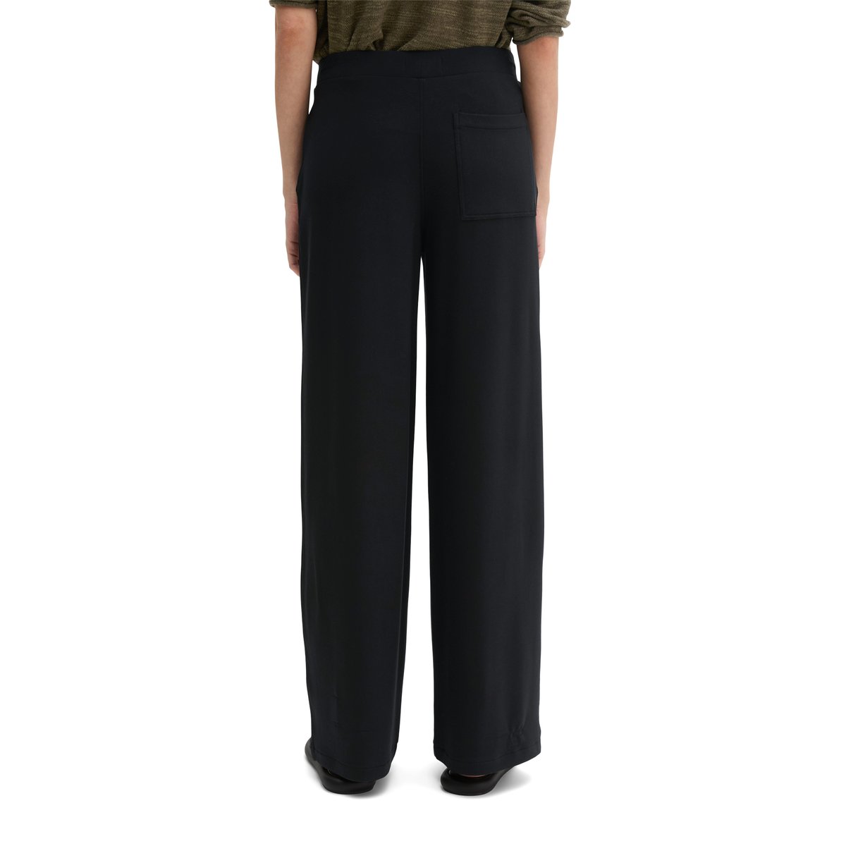 Pantalon en jersey large en TENCEL™ Modal noir, MARC O'POLO