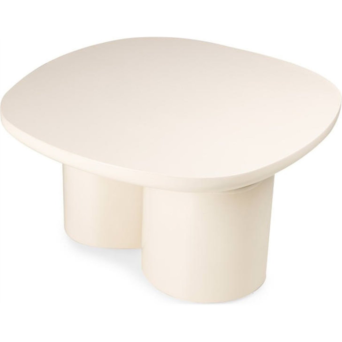 Table basse ovale collection PUREL en bois beige clair brillant, RECOLLECTION