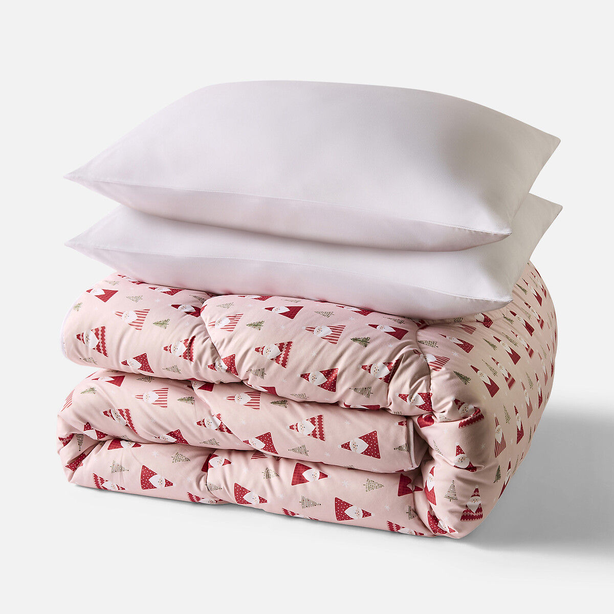 10.5 Tog Coverless Duvet And Pillowcase Set Santas pink, NIGHT LARK