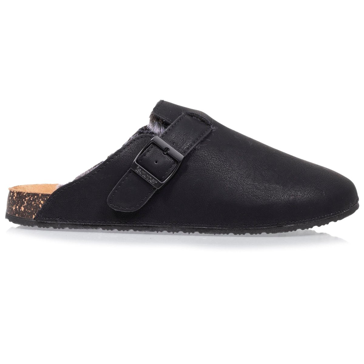 Sabots fourrés, semelle extra-flex, légers, patch talon confort noir, ISOTONER