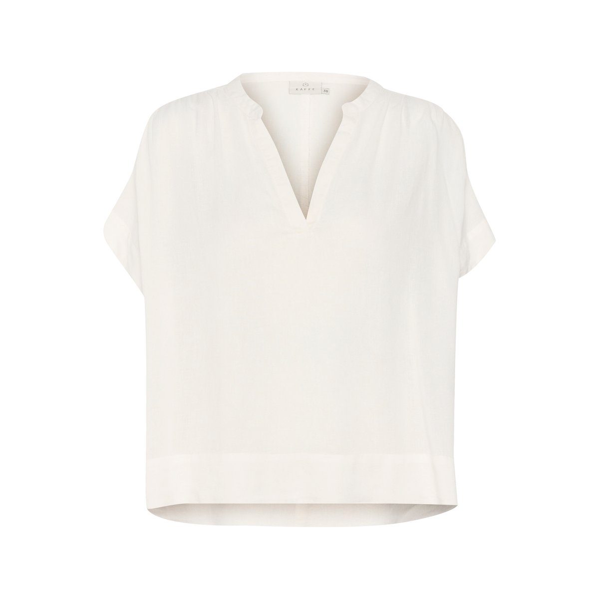Blouse à manches courtes blanc chalk, KAFFE