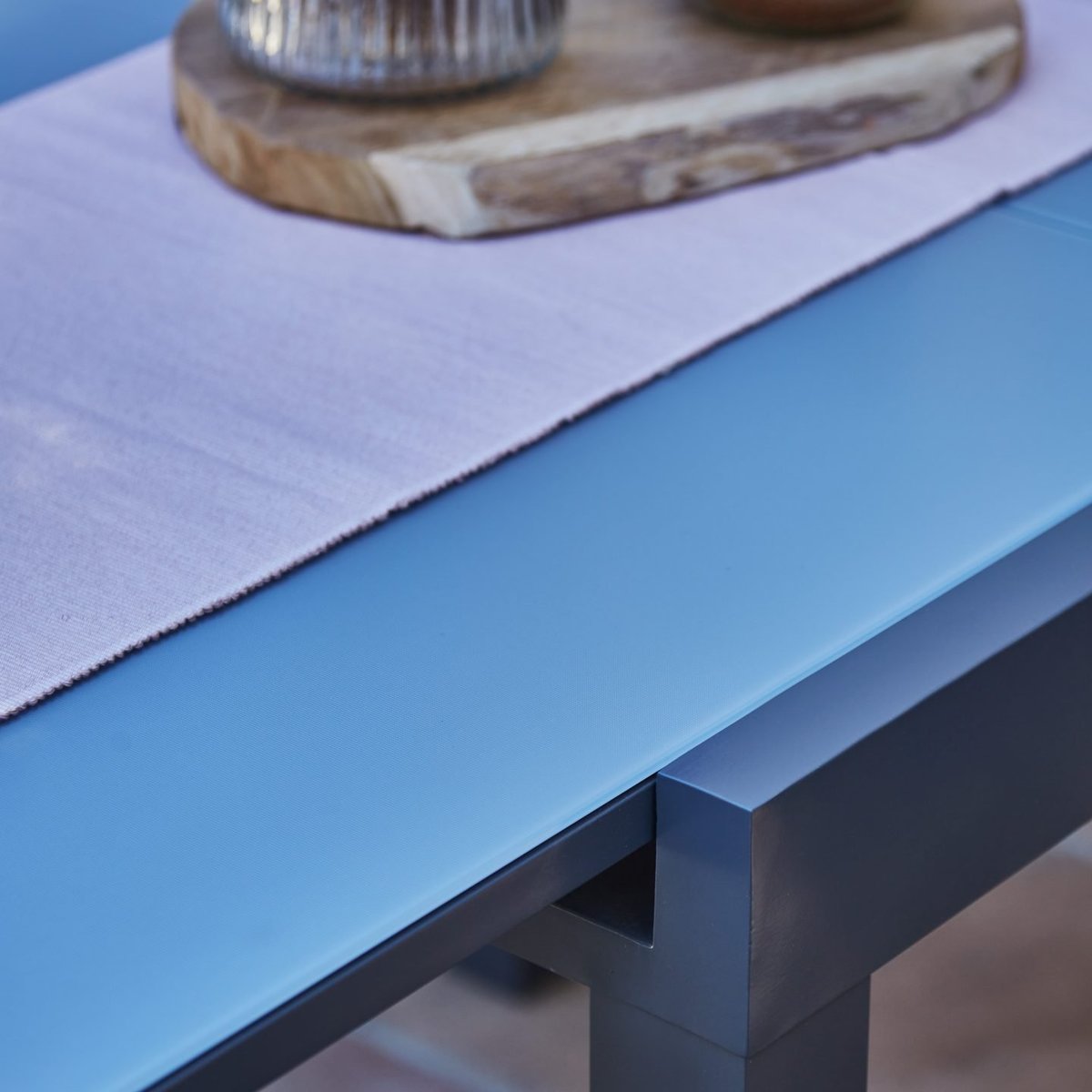 Salon de jardin, 4 chaises, TOKYO gris foncé, DEFORA HOME