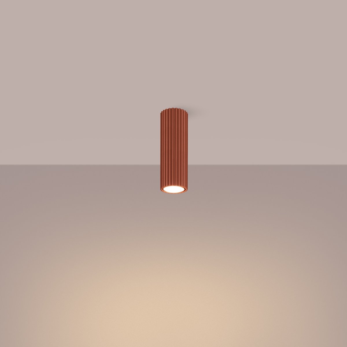 Plafonnier Aluminium Ocre Rouge GU10 1 Karbon 20 rouge, EDEN