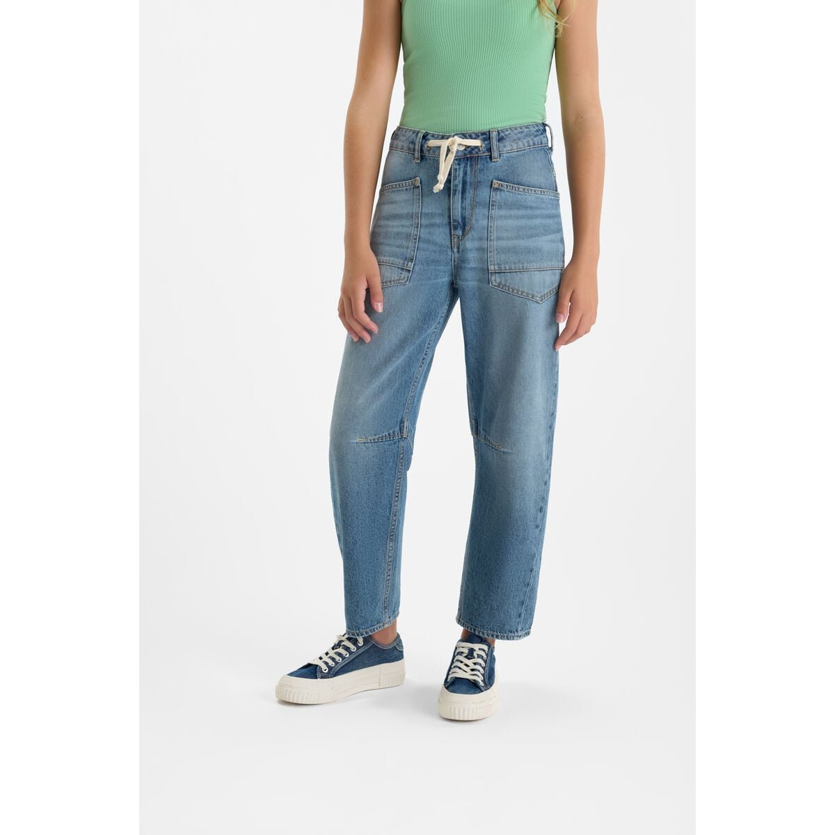 Jeans loose, large MONTICEL, longueur 34 blue, LE TEMPS DES CERISES