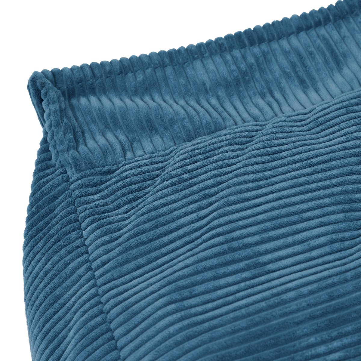 Pouf canapé enfant 2 places en velours côtelé Oeko-Tex® - ALTO bleu jeans, ICON