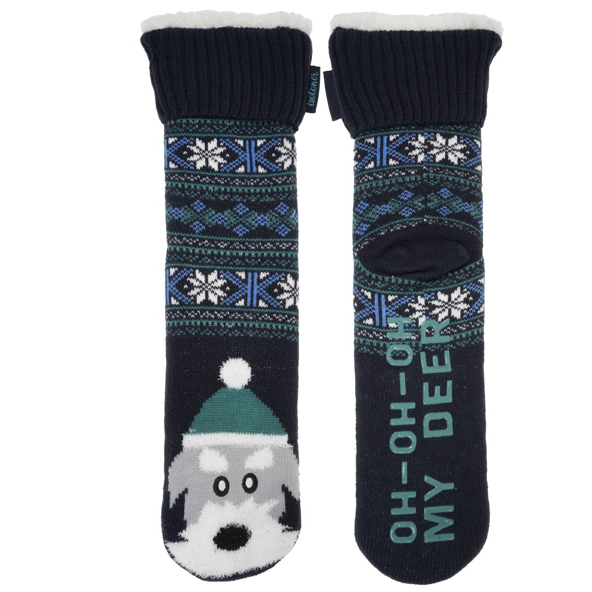 Chaussettes d'intérieur bleu, ISOTONER