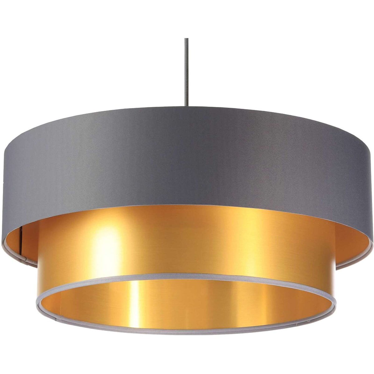 Suspension en tissu, DUO ÉLÉGANT gris et argent satiné et brillant, BPS KONCEPT