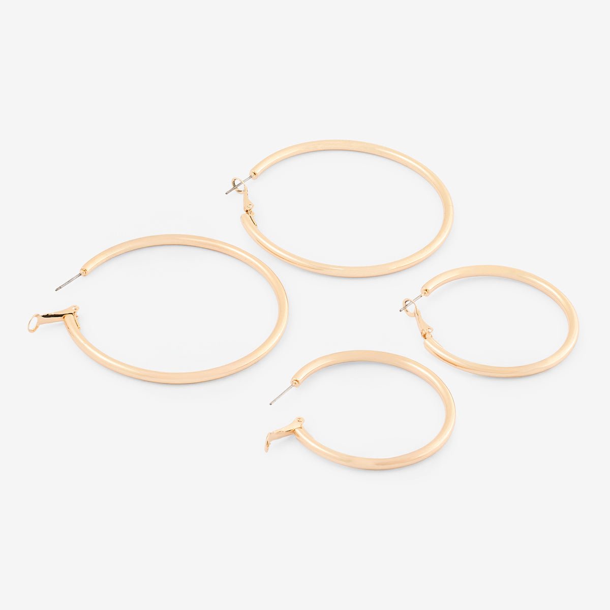 Set de 2 paires de créoles dorées doré, BALABOOSTE